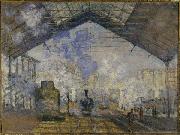 Claude Monet La Gare Saint-Lazare de Claude Monet painting
